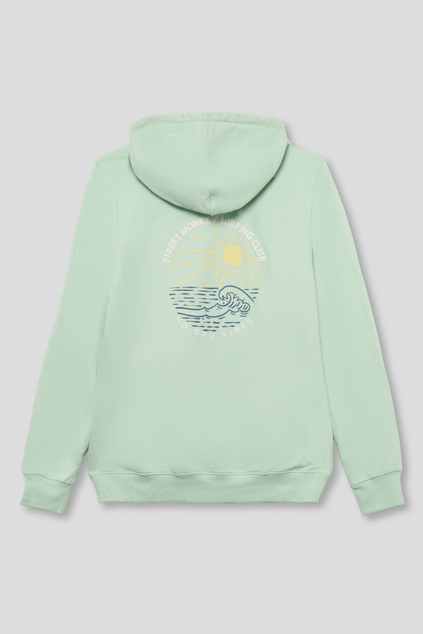 Street Monkey Sudadera moda capucha Verde