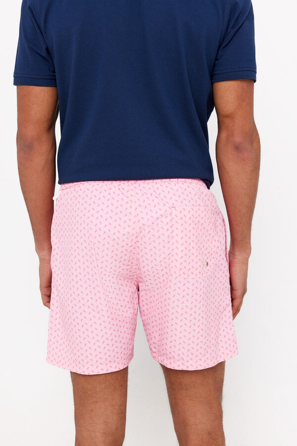 Cortefiel Ba&ntilde;ador micro estampado langostas Naranja