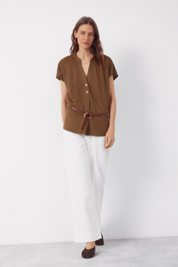 Cortefiel Blusa confort&aacute;vel Verde