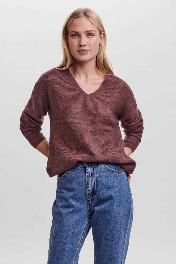 Vero Moda Jersey b&aacute;sico de punto Vino