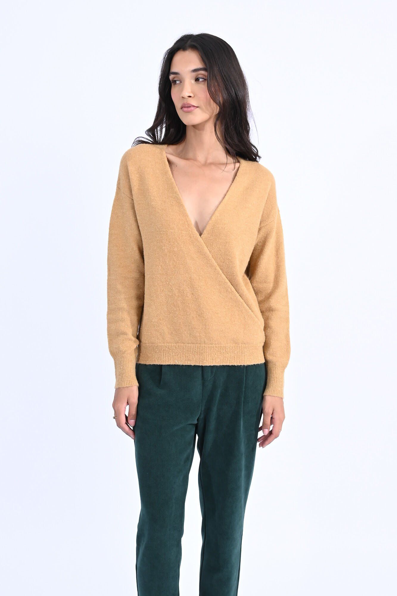 Molly Bracken Camisola de manga comprida cruzada