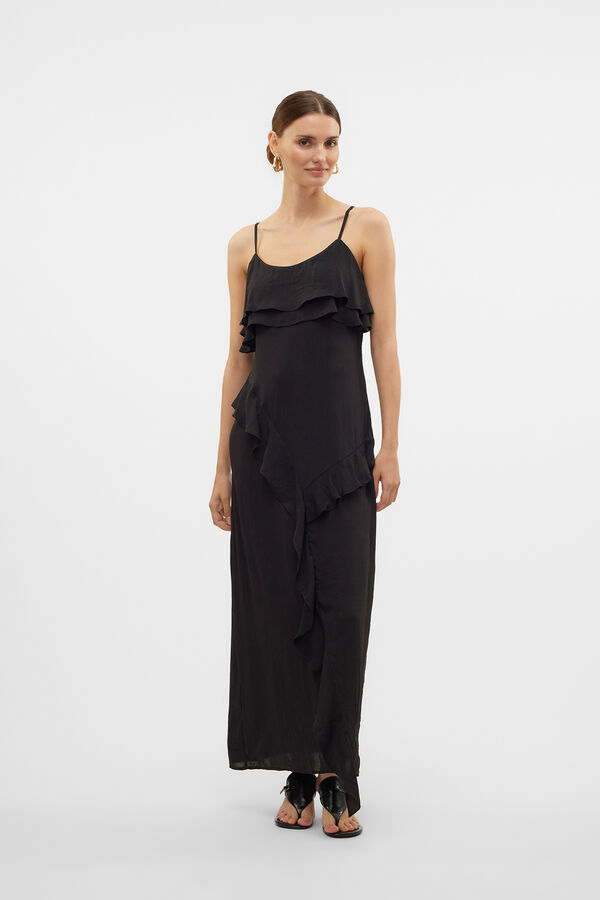 Vero Moda Vestido midi fluido Preto
