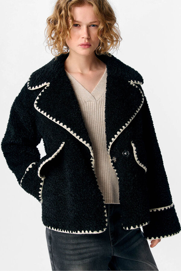 Object Chaqueta borreguillo sint&eacute;tico Negro