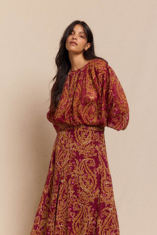 Slowlove Blusa estampada fluida Multicolor