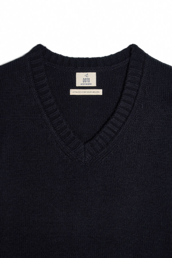 OOTO Colete com gola em bico Azul