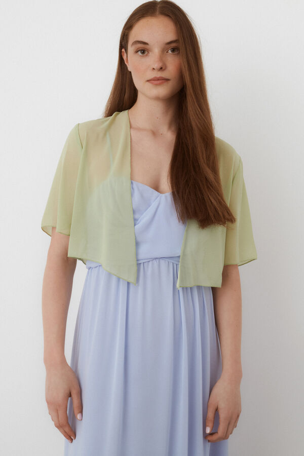 Vila Casaco de festa em chiffon Verde