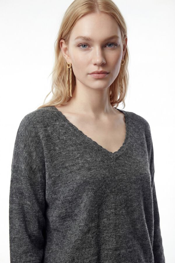 Vero Moda Jersey de punto reversible Gris oscuro