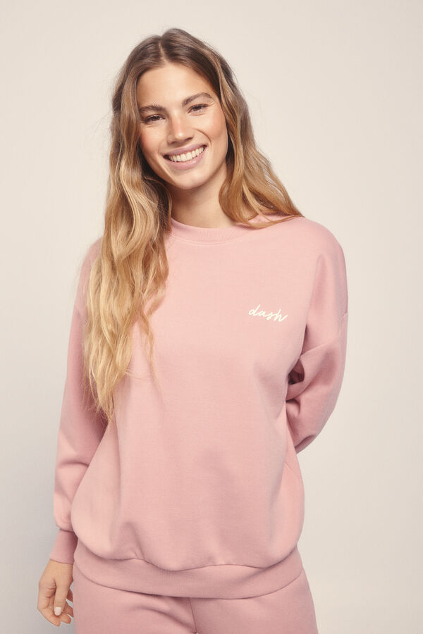 Dash and Stars Moletom de Sweatshirt piqué rosa rosa