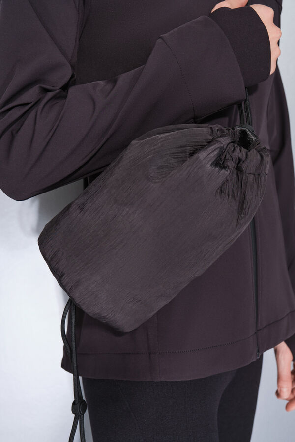 Dash and Stars Mini bolso bandolera nylon negro satinado negro