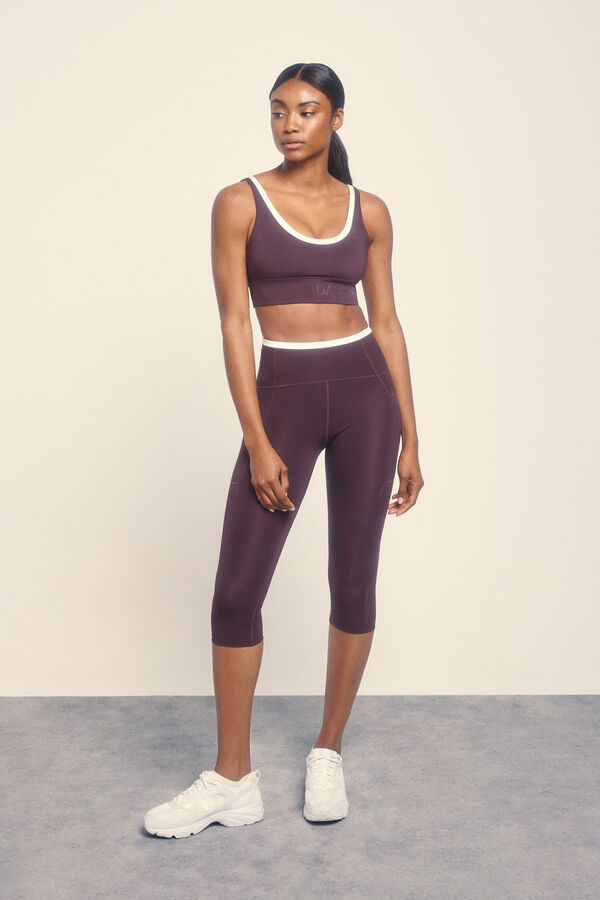 Dash and Stars Sujetador deportivo 4D Stretch morado rosa