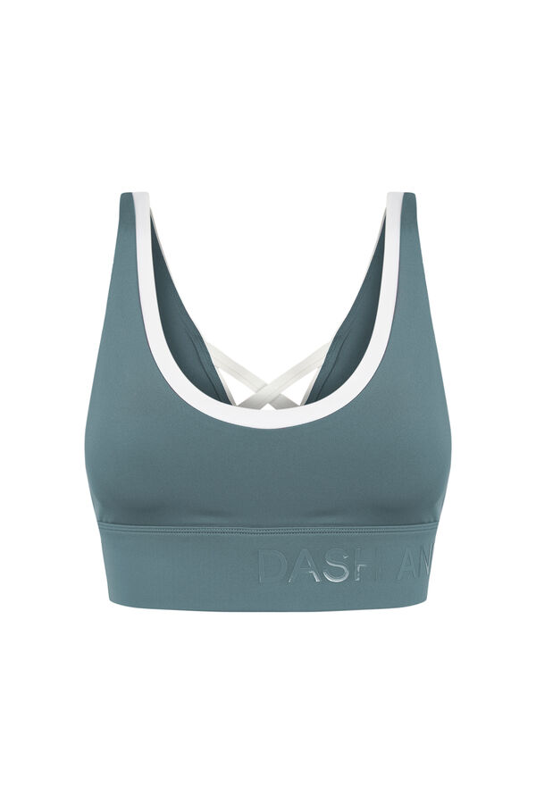 Dash and Stars Sujetador deportivo 4D Stretch verde verde