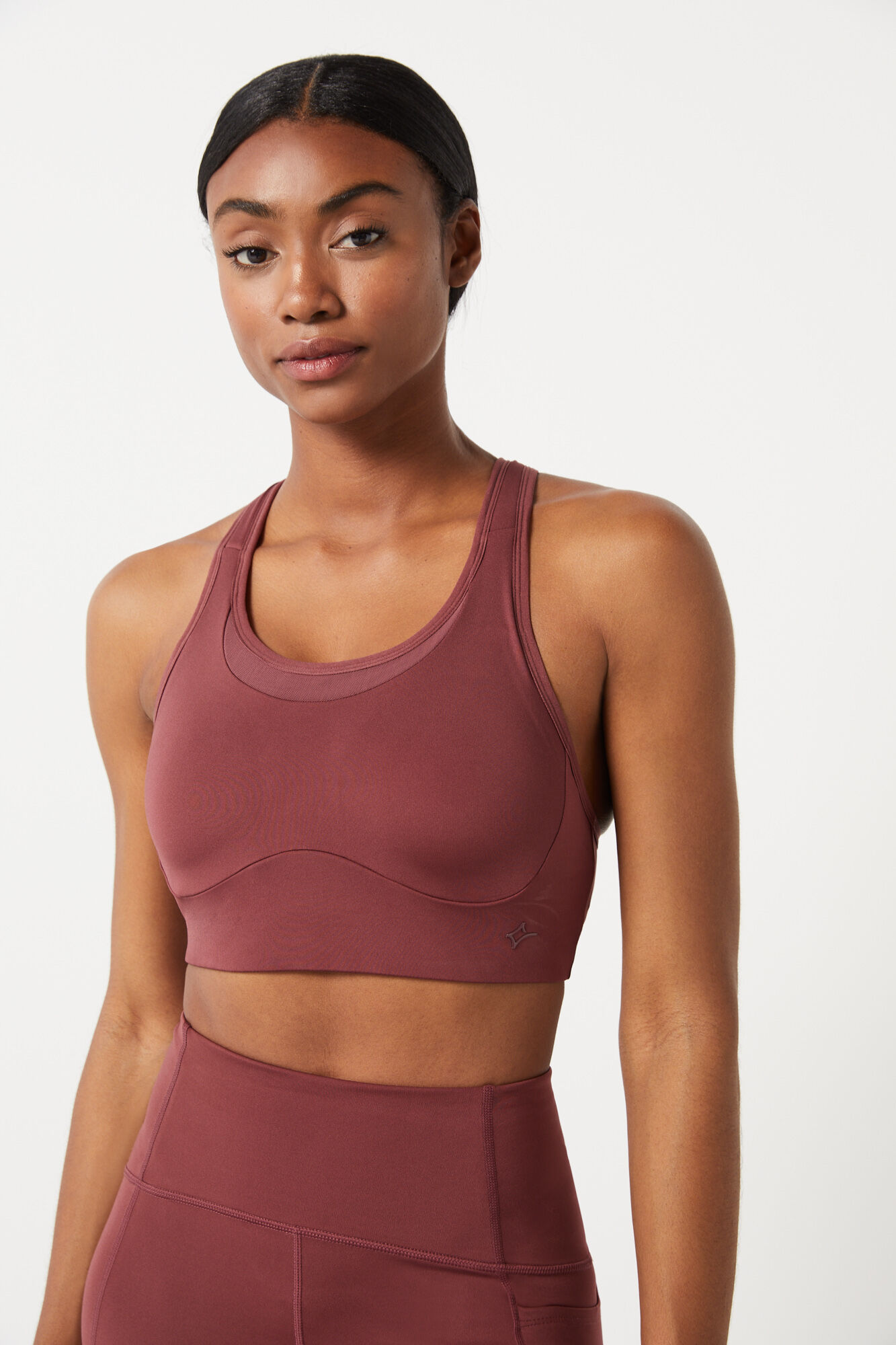 Dash and Stars Sujetador deportivo granate 4D Stretch