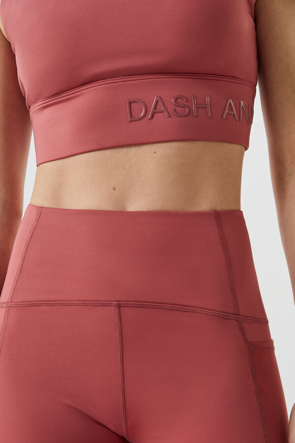 Dash and Stars Leggings rosa 4D Stretch vermelho
