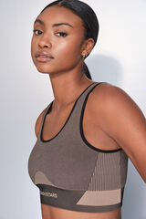 Dash and Stars Sujetador deportivo marr&oacute;n SEAMLESS FIT marr&oacute;n