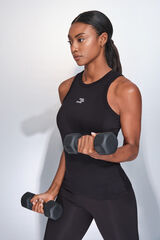 Dash and Stars Camiseta halter algod&oacute;n canal&eacute; negro negro