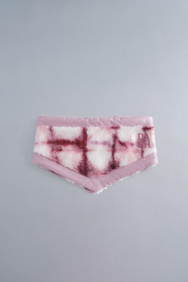 Dash and Stars Bandana de polar rosa chiclete rosa