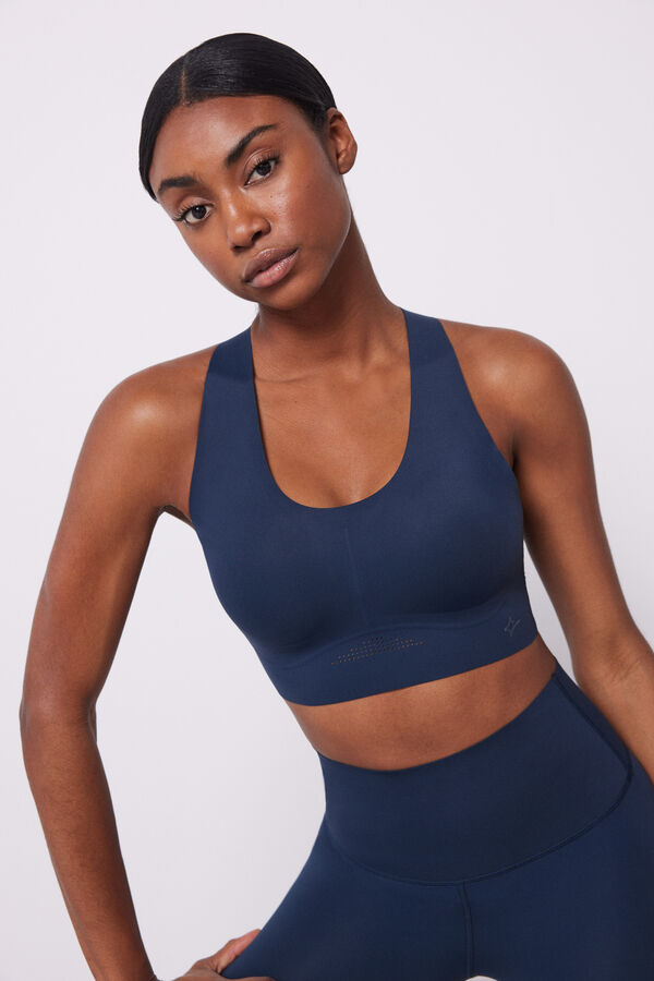 Dash and Stars Sujetador deportivo azul Compressive azul