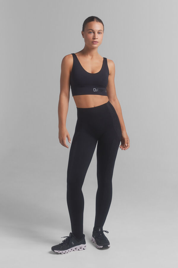Dash and Stars Leggings pretas Seamless Fit preto