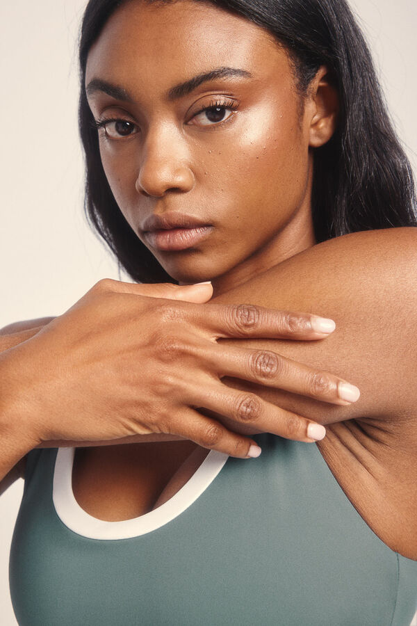 Dash and Stars Sujetador deportivo 4D Stretch verde verde