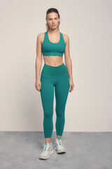 Dash and Stars Leggings verdes COMPRESSIVE com logo verde