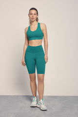 Dash and Stars Leggings de ciclismo COMPRESSIVE com logo verde verde