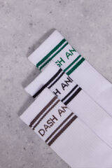Dash and Stars Pack 3 calcetines algod&oacute;n logo estampado