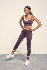 Dash and Stars Leggings 4D STRETCH tobillero morado rosa