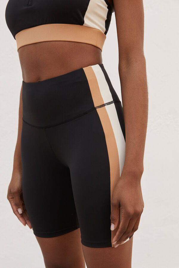 Dash and Stars Leggings de microfibra pretos 4D Stretch  preto