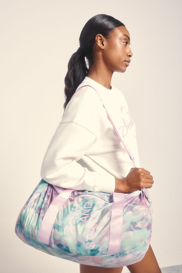 Dash and Stars Bolsa deporte packable nylon print verde