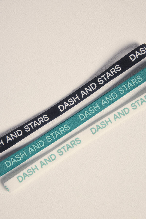 Dash and Stars Pacote de 3 faixas de cabelo impressão
