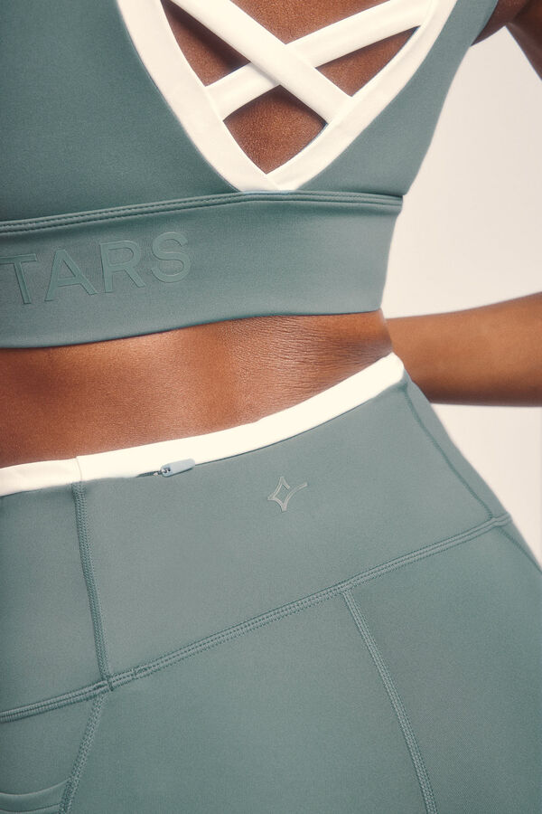 Dash and Stars Leggings 4D STRETCH pirata verde verde