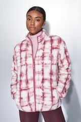 Dash and Stars Chaqueta polar cremallera rosa chicle rosa