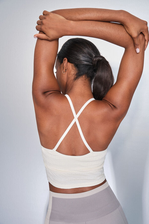 Dash and Stars Soutien desportivo branco SEAMLESS COMFORT beige
