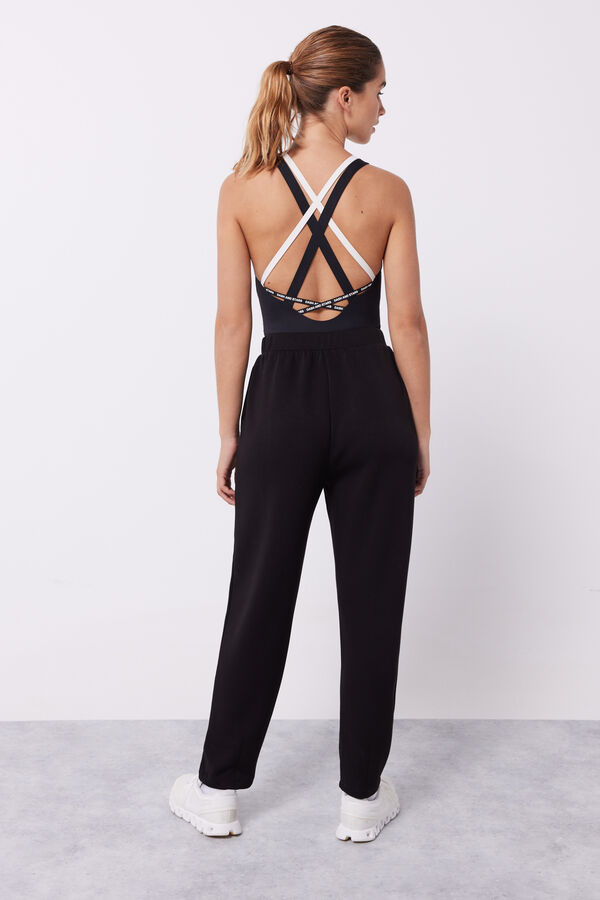 Dash and Stars Pantal&oacute;n jogger tacto suave negro negro