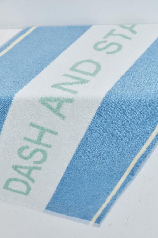 Dash and Stars Toalla algod&oacute;n azul azul