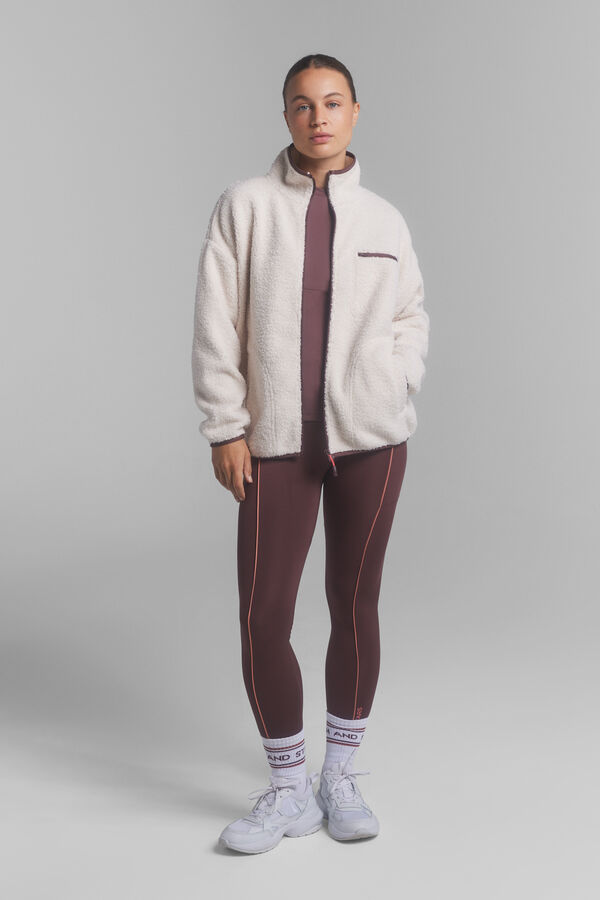 Dash and Stars Casaco de l&atilde; bege cru