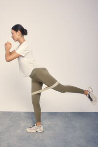 Dash and Stars Leggings COMPRESSIVE caqui logo