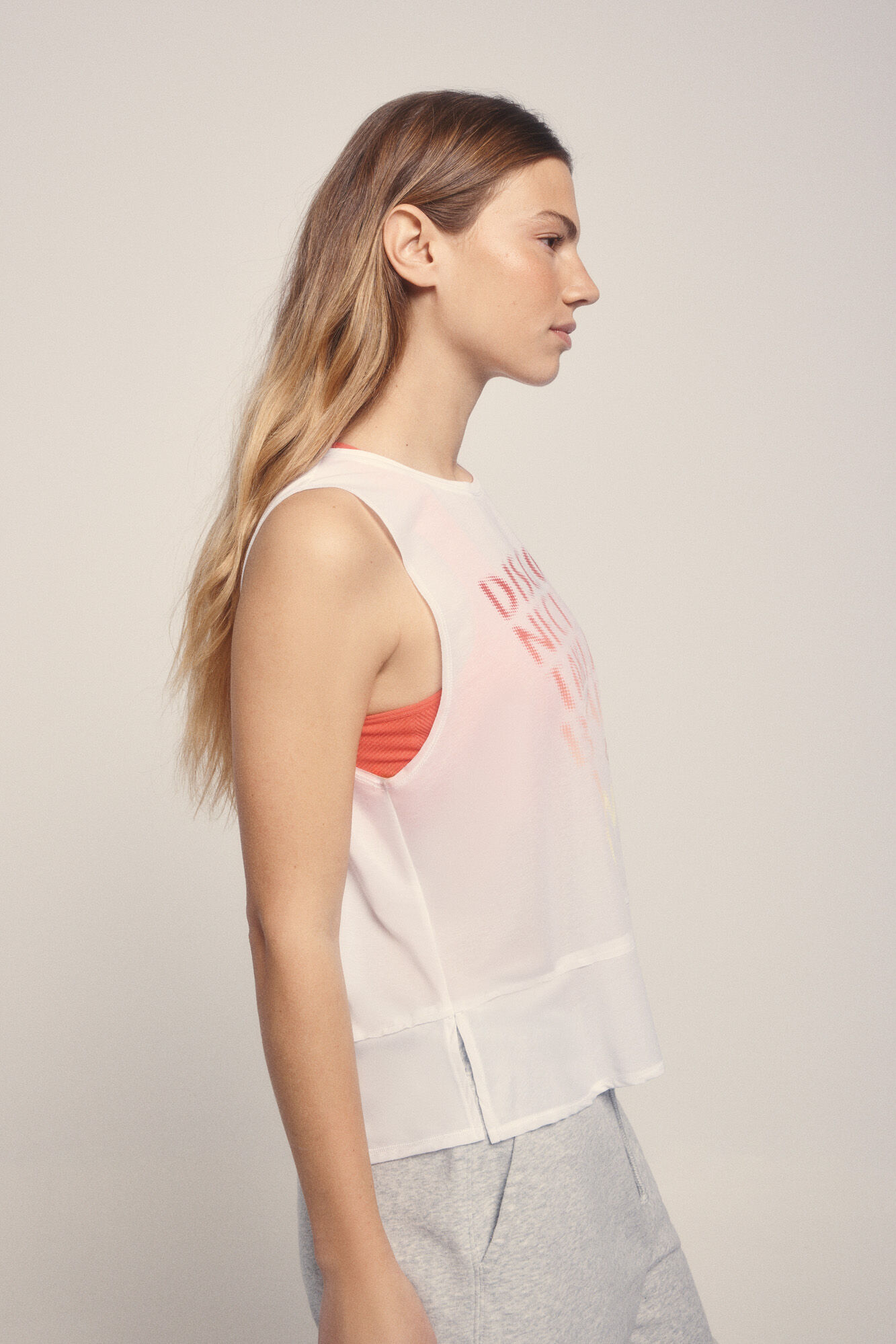 Dash and Stars Camiseta sin mangas halter blanca