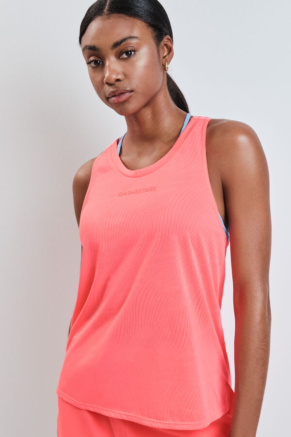 Dash and Stars Camiseta sin mangas halter roja rojo