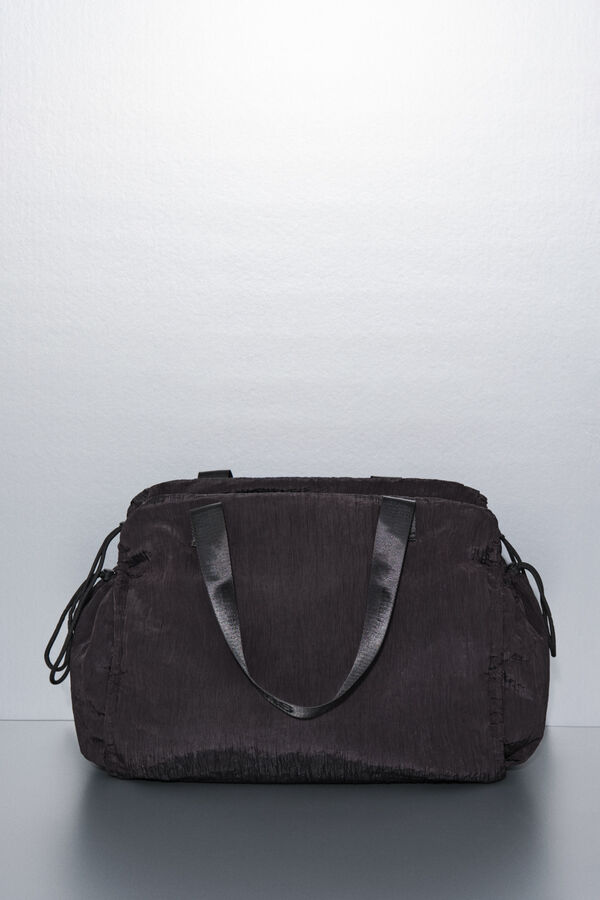 Dash and Stars Bolso viaje nylon negro satinado negro