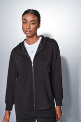 Dash and Stars Chaqueta negra cremallera  negro