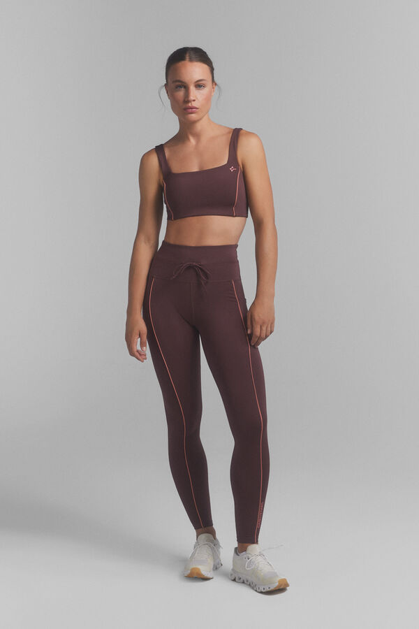 Dash and Stars Sujetador deportivo 4D STRETCH granate estampado