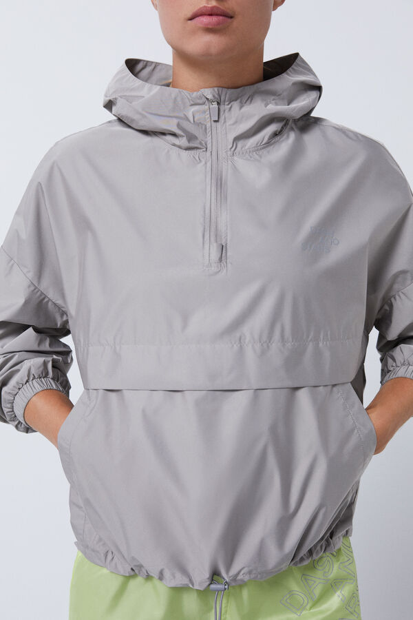 Dash and Stars Chaqueta canguro wind resistant gris