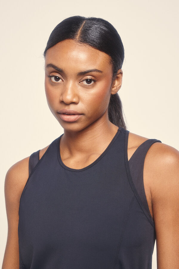 Dash and Stars Camiseta microfibra halter negra negro