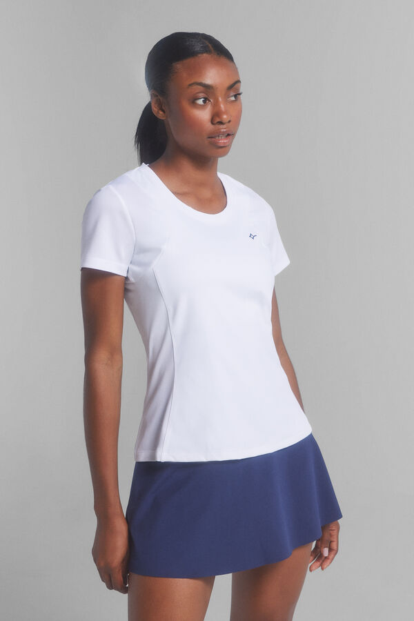 Dash and Stars Saia microfibra azul roupa de gin&aacute;stica interior azul