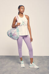 Dash and Stars Camiseta sin mangas algodón blanco beige