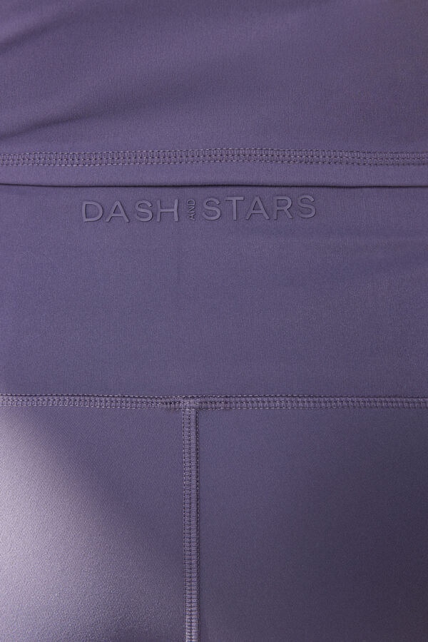 Dash and Stars Legging flare roxo Soft Move cinzento