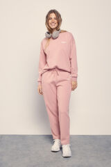 Dash and Stars Cal&ccedil;a reta de pel&uacute;cia em piqu&eacute; rosa rosa