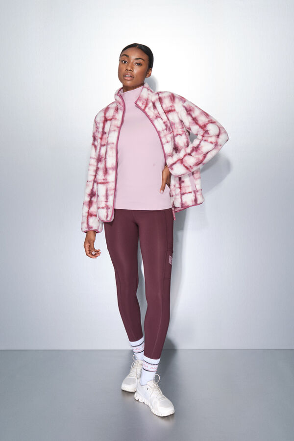 Dash and Stars Leggings THERMAL morado rosa