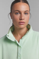 Dash and Stars Tecido de polar verde verde